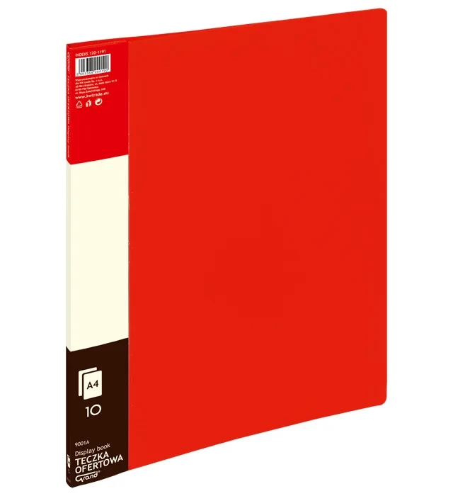 Album ofertowy Grand 9001A, A4, 10 koszulek, czerwony